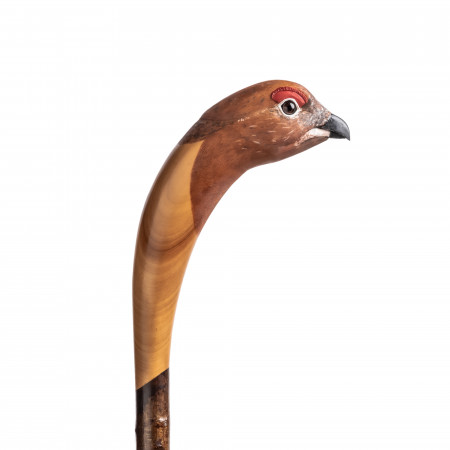Westley Richards Hand Carved Red Grouse Walking Stick