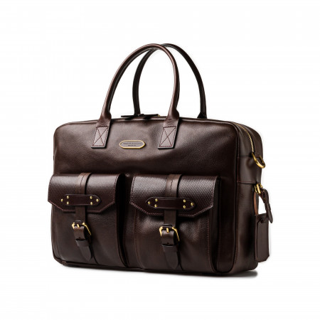 Westley Richards Bournbrook Briefcase in Dark Tan