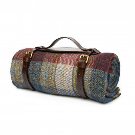 Westley Richards Wool Travel Blanket in Sky Berry