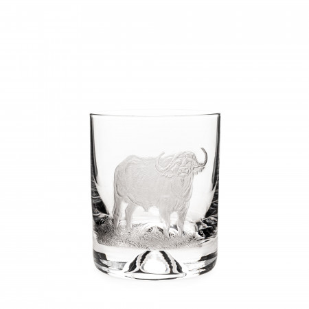 Westley Richards Hand Engraved Crystal Glass - Buffalo