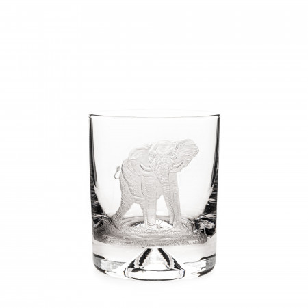 Westley Richards Hand Engraved Crystal Glass - Elephant