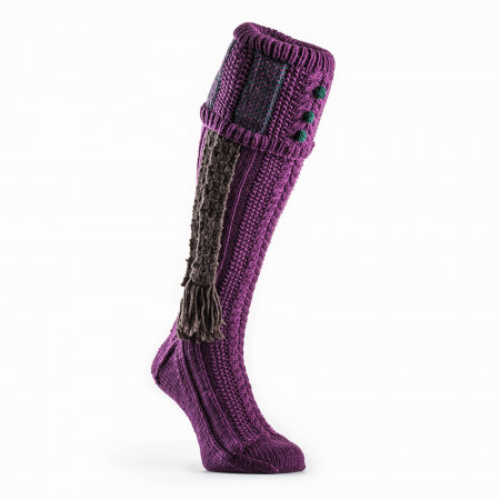 Westley Richards Vaynor Shooting Sock in Violet