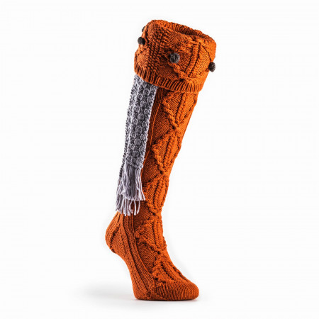Westley Richards Brigands Shooting Sock in Burnt Orange