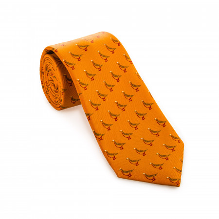 Silk Grouse tie in Honey Gold Orange