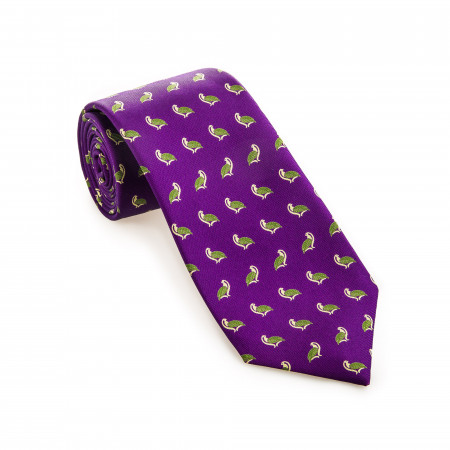 Westley Richards Silk Partridge Tie in Palace Purple