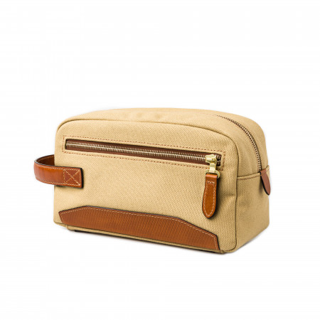 Bournbrook Wash Bag in Safari and Mid Tan