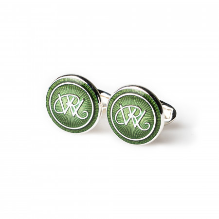 Westley Richards Silver Cufflinks in Olive