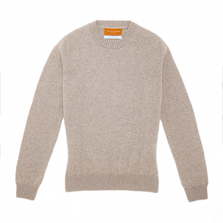 Ladies Langland Cashmere Crewneck in Pebble