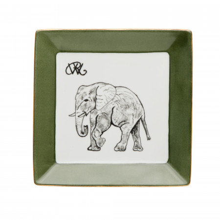 Westley Richards Porcelain Dish With Hand Painted Elephant