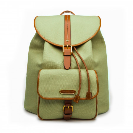 Westley Richards Explora Deluxe Rucksack in Safari Green & Mid Tan