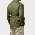 Linen Selous Safari Jacket  in Plains Green