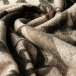 Deer Print Camouflage Cashmere Scarf in Green