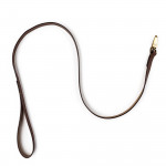 Leather dog Lead in Dark Tan