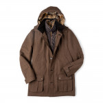 Men's Antonius Fur Lined Coat with Removable Gilet in Brown