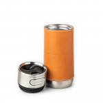 Leather Covered Thermos in Mid Tan