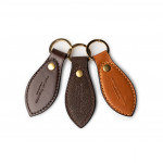 Leather Key Fob in Mid Tan 