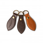 Leather Key Fob in Mid Tan 