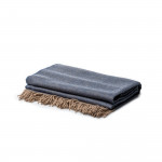 Angora & Lambswool Throw in Blue Heron