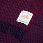 Lambswool Honeycomb Throw in Burgundy