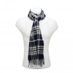 Cashmere Scarf in Misty Grey Plaid