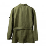 Linen Selous Safari Jacket  in Plains Green