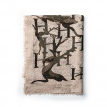 Cashmere Deer Print Scarf in Green