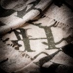 Cashmere Deer Print Scarf in Green