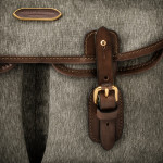 Bishop Bag in Swiss Army Salt & Pepper Fabric
