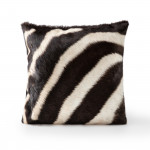 Zebra Hide & Leather Cushion