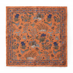 Predators & Plumage Pocket Square in Rust