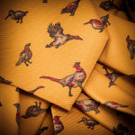 Westley Richards Game Bird Silk Tie in Mustard