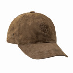 Leather Ball Cap in Khaki