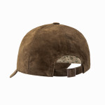 Leather Ball Cap in Khaki