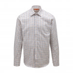 Westley Richards Tattersall Shirt in Bark & Navy