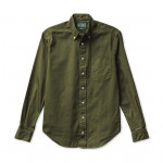 Long Sleeve Over Dye Oxford in Olive