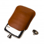 8oz Hip flask in Mid Tan