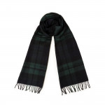 Pure Cashmere Scarf in Black Watch