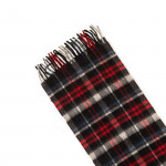 Pure Cashmere Scarf in Blanket Check Red