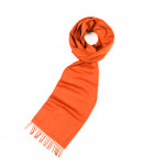 Pure Cashmere Scarf in Blaze Orange