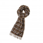 Pure Cashmere Scarf in Navy Shepherd Check