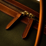 Sutherland Bag - Large - Hunter Green Canvas and Mid Tan