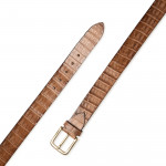  Men's Crocodile Leather Belt - Brown