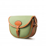 100Rd Anson Cartridge Bag in Safari Green & Mid Tan