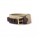 12 Gauge Canvas and Leather Cartridge Belt