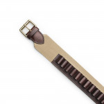 12 Gauge Canvas and Leather Cartridge Belt