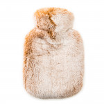 Rabbit Fur Hot Water Bottle in Beige/Snow top