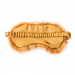 Rabbit Fur Sleep Mask in Beige/Snow top