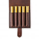 Large 5Rd Closed Ammunition Belt Wallet in Dark Tan