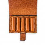 Small 5Rd Closed Ammunition Belt Wallet in Mid Tan