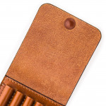 Large 5Rd Closed Ammunition Belt Wallet in Mid Tan